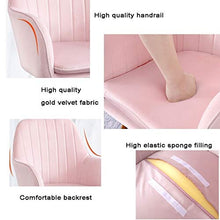 zyy Sedie per Sala Sedie Cucina Retro, Morbido Velluto Seduta e Schienale con Le Gambe Cuscino Metallo Poltrone for Sala Pranzo e Soggiorno Desk Chair (Color : Green)