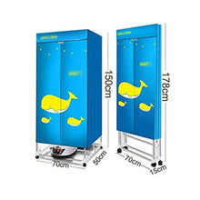 NXYJD Pieghevole asciugatrice asciugatrice, della Famiglia Muto di Risparmio energetico Dryer, ad Asciugatura Rapida Asciugatura Indumenti asciugare i Vestiti Cabinet (Color : Blue)