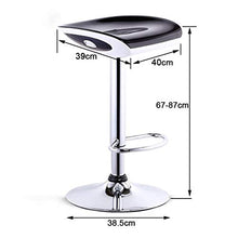 Sgabello Sedie Bar Barstools Contatore di rotazione regolabile in plastica Bar Sedie Sedile, Pub Cafe casa for il tempo libero del metallo creativo sgabelli alti Arredo bar Cucina ( Color : Black )