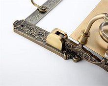 GYCS Mensole da Bagno in Rame Antico con portasciugamani/portaspazzolino/Ganci, Ottone, Spazzolato, 50,5 * 20,5 cm assemblaggio richiesto