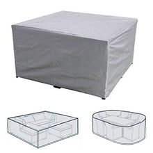 JYSSH Fodere per Mobili da Giardino Copridivano da Esterno Resistente con Coulisse Tavoli da Patio Rettangolari Coperture di Protezione per Sedie Argento,200 * 160 * 80cm