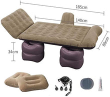 Lettino da viaggio Lettino da viaggio Sedile posteriore Air letto portatile viaggio gonfiabile letto aria della base Air Mattress ispessimento floccato materassino Con built-in funzione cuscino bagagl