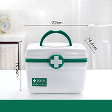 koigjh Contenitore per Medicinali Pratico Portatile per Famiglie Soccorso A Doppio Strato Contenitore per Medicinali per Bambini in Plastica per Uso Domestico