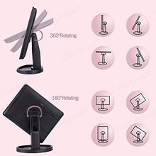 XRZY Specchio per Trucco a 180 Giri, Specchio cosmetico da appoggio, Specchio per ingrandimento Illuminato a LED 10X Ingrandimento per Trucco a LED