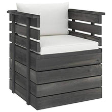 vidaXL Poltrona da Giardino con Cuscini in Legno di Pino