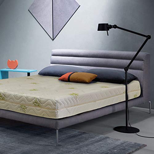Sleepys Materasso Lattice 100% Francese 140x200 Alto 18cm Naturale. Fresco e Molto Traspirante. Fodera in Aloe Vera, Fresca, Morbida e ANTIAGE.