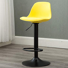 Arredamento Sgabello Sedia da Bar Giallo Moderno Sedia da Cucina Sgabello da Sedia con Schienale Regolabile Girevole 60CM-80CM