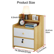 RKRZLB Comodino Bianco Camera da Letto Cassettiera Moderno con 2/3 Cassetti 14.5x13.3x23.6inch Cassettiere Cameretta (Color : Style 1)