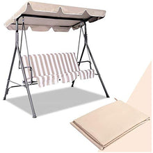 YFFS Dondoli Coperti, Sedia da Giardino Resistente alla Pioggia Sostituire Il Parasole della Copertura Superiore, Adatto per Ombrellone Amaca da (escluso Altalena) (164 * 114 * 15 CM,Beige)