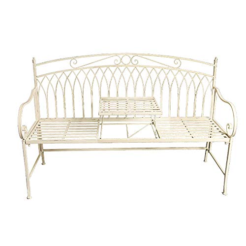 GaoF panchina per Esterni in ghisa per Uso Domestico, panchina per Il Tempo Libero in Metallo con Seduta sollevabile, Sgabello Decorativo per Portico Vuoto retrò, Adatto per Balcone/Veranda/Ponte