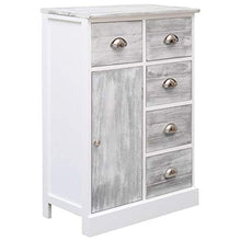 SKM Credenza con 10 Cassetti Grigia 113x30x79 cm in Legno (20.95kg)