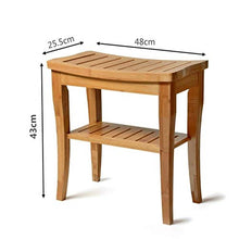 LYP Sedia Comoda per Anziani Sgabello da Bagno con Seduta in Legno massello con Panca per scarpiera in Legno massello, Sgabello da Bagno in bambù Impermeabile