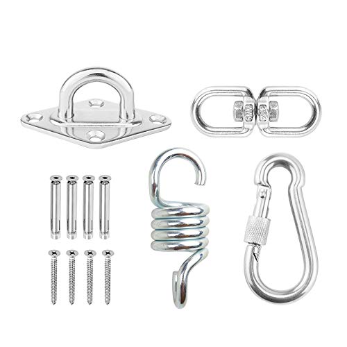 Kit di sospensione per sedia amaca Kit gancio a molla in acciaio inossidabile per amache Appendiabiti per sedie Altalena Kit per appendere sedia amaca Kit amaca Hardware per sedia amaca Amaca