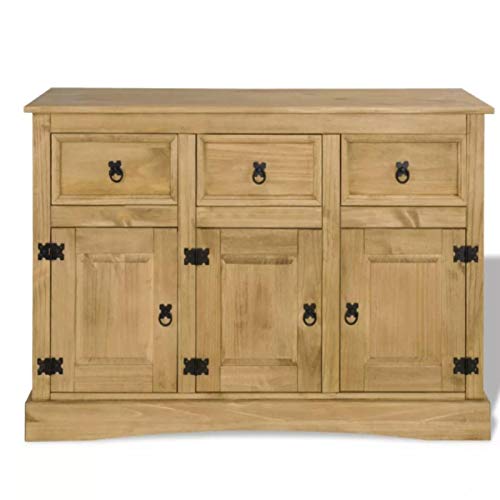 Credenza con cassetto, armadietto in stile industriale, con anta e mobile d'ingresso, con vano per soggiorno, ingresso, camera, soggiorno, 132 x 43 x 78 cm