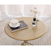 DGHJK Mobili per la casa, Comodino in Ferro battuto Dorato, Soggiorno, Mini tavolino Rotondo, Tavolo da Snack angolare, Comodino, 50x48 cm