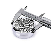 Basic Zebra - Contenitore rotondo per pillole a 3 scomparti, in metallo, per medicina, vitamina