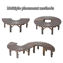 Creative LDF Panca da Giardino in Legno Panchina Ad Albero, Panca da Esterno Semicircolare da 120 Cm Panchine da Giardino in Legno Duro Decorazione di Mobili da Giardino in Legno Anticorrosivo