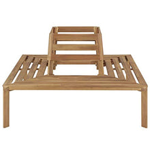Tidyard Panchina da Giardino, Panca in Legno Massello di Acacia 140x140x86cm Quadrata