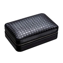 DPLQX Humidor per sigari ammezzati, sigari armadi con igrometro e umidificatore Finestra di Vetro Trasparente Legno Cedro Durevole Viaggi e trasporti,Black_205x130x70mm/8x5x3in