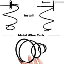LLLucky 1/3/5 Pz/Set Portabottiglie per Vino da Parete in Metallo Portabottiglie per Vino Rosso 3