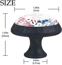 Modello USA Bianco Rosso Navy Pomelli per Porta Set di 4 Pomelli per Mobili Manopole per Cassetti Cucina Armadio Vetro