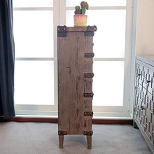 QKJD Armadi di Portico Paese Americano da Pranzo Retro armadi in Legno Retro Vecchio Multi-Layer cassetto armadietto di stoccaggio mobili 50x35x115CM