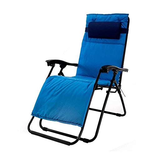 Hfyg Lettino Prendisole Sedie Sdraio a Sdraio Pieghevoli a gravità Zero Lettino Prendisole da Giardino in textilene Blu Chaise Longue (Color : B)