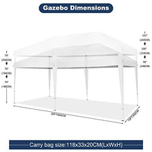 TOOLUCK Gazebo 3x6m Tende per Eventi Gazebo da Giardino Impermeabile Pop up Gazebo con 6 Pareti Laterali, per Giardino, Picnic, Spiagge, Feste (3x6m, Bianco)
