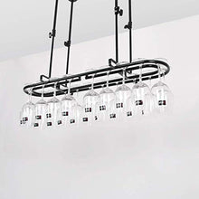 PZW Cremagliera Del Vino Semplice e Creativa Appesa in Metallo Montata in Metallo Portabottiglie in Ferro Europeo in Metallo Appesa in Vetro per Cucina/Bar/Ristorante Stemaware Rack Montaggio a P
