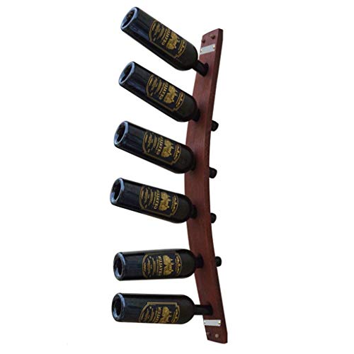 LYLSXY Wine Rack, Legno Wall Hanging Wine Rack Retro Bagagli Wine Rack Bottiglia Di Visualizzazione Ripiani Vino Bottle Holder Dell'Organizzatore Del Supporto Bar Cantina per Vini,C,6 Bottiglie
