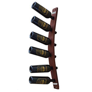 LYLSXY Wine Rack, Legno Wall Hanging Wine Rack Retro Bagagli Wine Rack Bottiglia Di Visualizzazione Ripiani Vino Bottle Holder Dell'Organizzatore Del Supporto Bar Cantina per Vini,C,6 Bottiglie