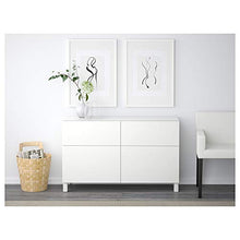 BESTÅ combinazione di stoccaggio con ante/cassetti 120x40x74 cm Lappviken bianco
