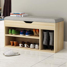 YANG Shoe Rack Bagagli Cassa di Legno Change Scarpe Panca for spogliatoi Bagno Imbottiti poggiapiedi casa Pouf Ottomana, Carico Massimo 300kg