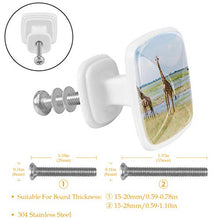 Giraffa Africa 4 PCS Pomelli per Porta, Pomolo per Mobile, Pomelli per Mobili con Viti, Maniglia per Armadietto, Pomelli per Porta, Pomelli per Cassetti per Porta, Armadio, Cassetto e Credenza