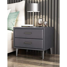 Comodino in Legno massello, Moderno Semplice Creativo Nordico Piccola Camera da Letto Luce Mini in Pelle Netto Letto Rosso Armadio Lato carico 400 kg-45x50x40 cm FANJIANI