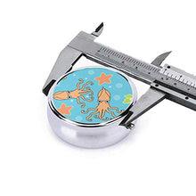 Scatola rotonda per medicina portatile, mini pillole in metallo, dispenser per pillole, borsa da tasca, regalo da viaggio, calamari