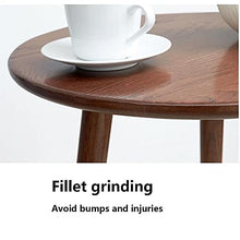 FUFU Tavolini Tavolino in Legno massello, 50 cm DiametroRoround Sofa Table End Tables Nidificazione Tavolino da caffè Comodino 19.7inch Tavolini da Divano