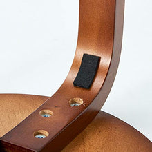 Sgabello in legno massello x2, sgabello rotondo multifunzionale, sgabello spogliatoio, forte capacità portante, adatto per cucina, soggiorno, sala da pranzo, con tappetino antiscivolo/Marrone