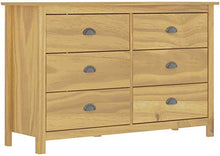 N/Z Attrezzatura Quotidiana Cassettiera Cassettiera Cassettiera 6 cassetti Cassettiera Comodino Gamma Hill 125x40x80 cm Legno Massello di Pino