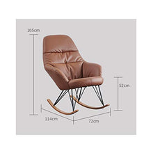 XinQing-Sedia a Dondolo Sedia a Dondolo per Uso Domestico Importato in Microfibra in Microfibra Resistente all'Usura e AntiGraffio Soggiorno Balcone Pigro Lay lionge Sedia 114x72x105cm