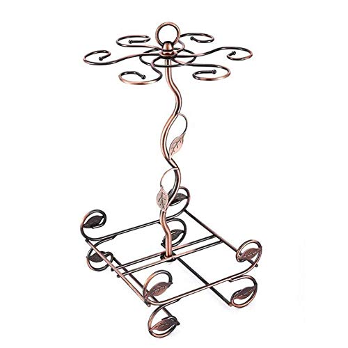 Cremagliera Del Vino Del Metallo Cremagliera Del Vino Creativa Portabottiglie In Piedi - Porta Bottiglie E Vetro, Può Contenere 2 Bottiglie Di Vino E 6 Bicchieri Da Vino