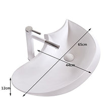 Bacino Nordico della Luna sopra Il lavabo di contatore Lavabo di Ceramica del Bacino di Arte del lavabo del Bacino del contatore Lavabi