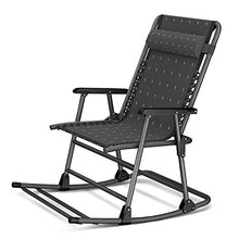 ZHANGYY Sedie a Sdraio per Patio Sedia a Dondolo in Metallo per Patio Esterno, Sedia a Dondolo da Campeggio Pieghevole con Schienale Alto Sedie a Dondolo Moderne con braccioli rigidi, Supporto 400 l
