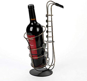 Cremagliera Del Vino Del Metallo Porta Bottiglie E Vetro Portabottiglie Per Vino- Decorazioni Per La Casa Mestieri, Può Contenere 1 Bottiglia Di Vino Rosso