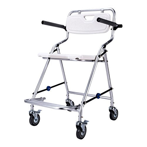 MGMDIAN Uomo Anziano con Sedia da Bagno con Ruote - Sedia da Doccia Sedia da Bagno Donna Incinta Sedia da Doccia Antiscivolo - Sgabello da Bagno con Doccia Accessori da Bagno
