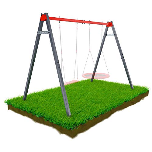 K-Sport: Dondolo da giardino, resistente alle intemperie, per altalene, storm, amaca, ecc. Struttura in metallo senza altalena per il giardino