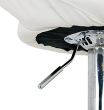 La sedia spagnola Pack di sgabelli con sedile rotondo, finta pelle, Bianco, 40 x 55 x 83 cm, 2 pezzi