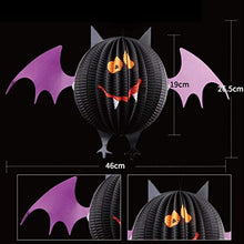 ARTFFEL Vola 2pcs Halloween Lanterne Creativo Hanging Delicato Modello di Grandi Dimensioni Bat Tatuaggi Lanterna Luce Scene Bonus for Ambientazione Esterna Partito .Compleanno