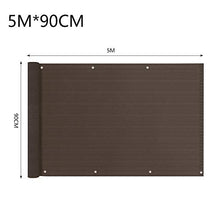 Telo Frangivista Balcone 90x500 cm Antivento AntiUV Impermeabile Copertura Balcone Privacy Schermo Protettivo per Balcone Montato con Occhielli e Fascette (Caffe)