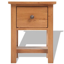 BIGTO Comodino con 1 cassetti in legno di rovere massello comodini per camere da letto 36 x 30 x 47 cm